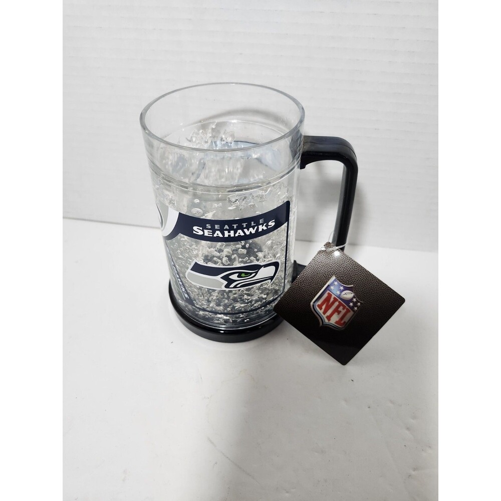 Vintage NFL Seattle Seahawks Crystal Freezer Drink Mug Officially Licensed 20oz